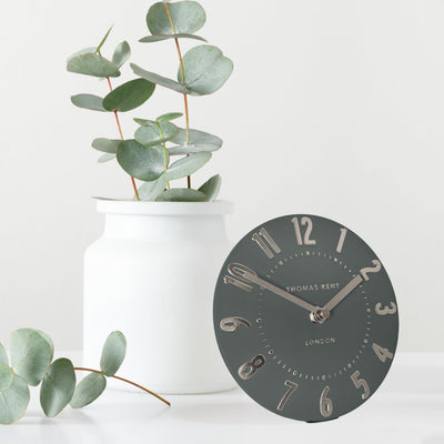 Thomas Kent London. Mulberry Mantel Clock 6" (15cm) Olive Green *NEW* - timeframedclocks