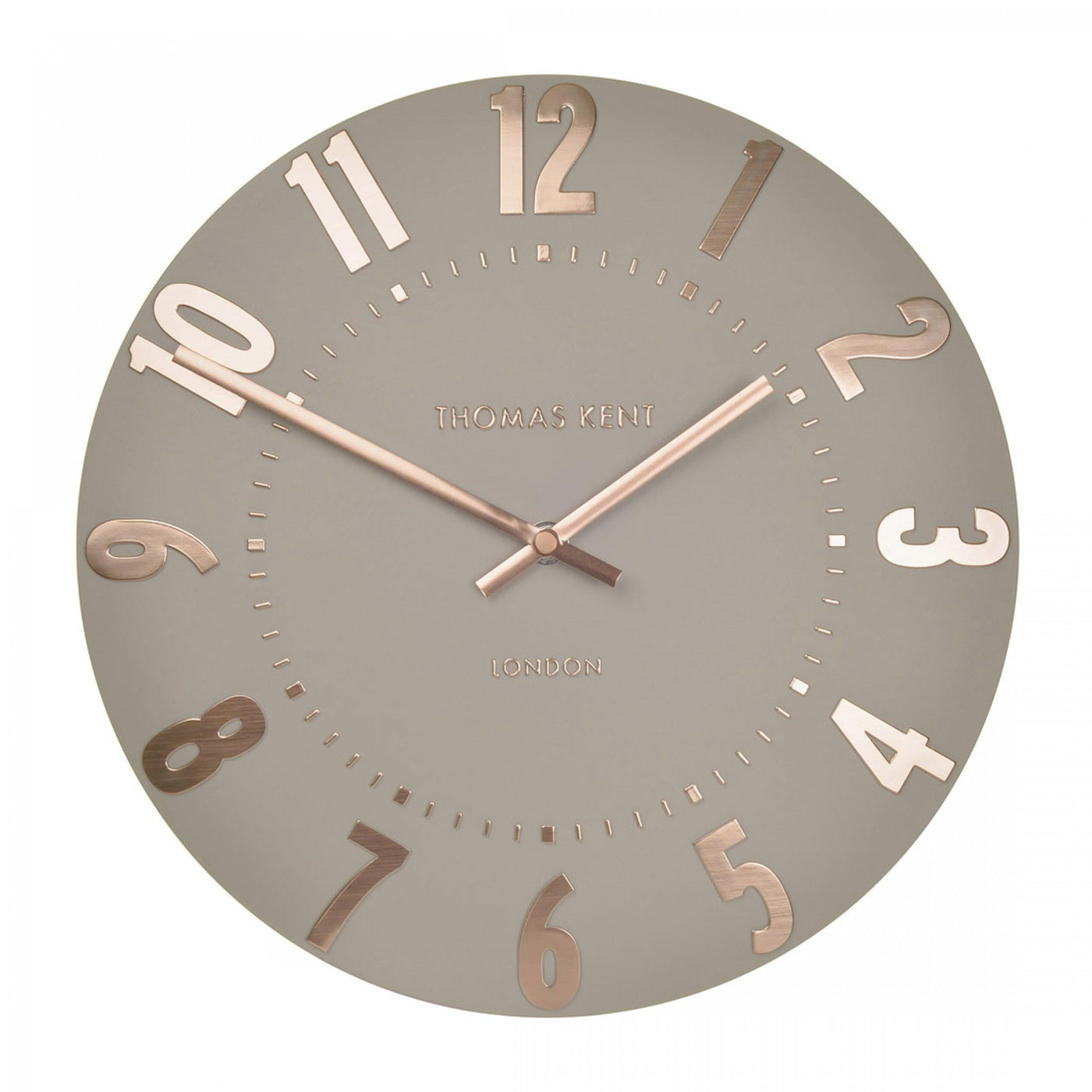 Thomas Kent London. Mulberry Wall Clock 20" (51cm) Rose Gold. - timeframedclocks