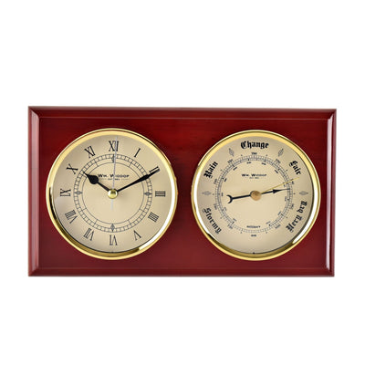 WM.Widdop Small Wooden Clock Barometer *NEW* - timeframedclocks