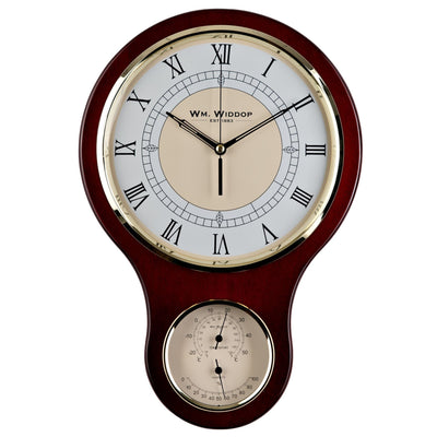 WM.Widdop Wooden Wall Clock Thermometer & Hygrometer *NEW* - timeframedclocks