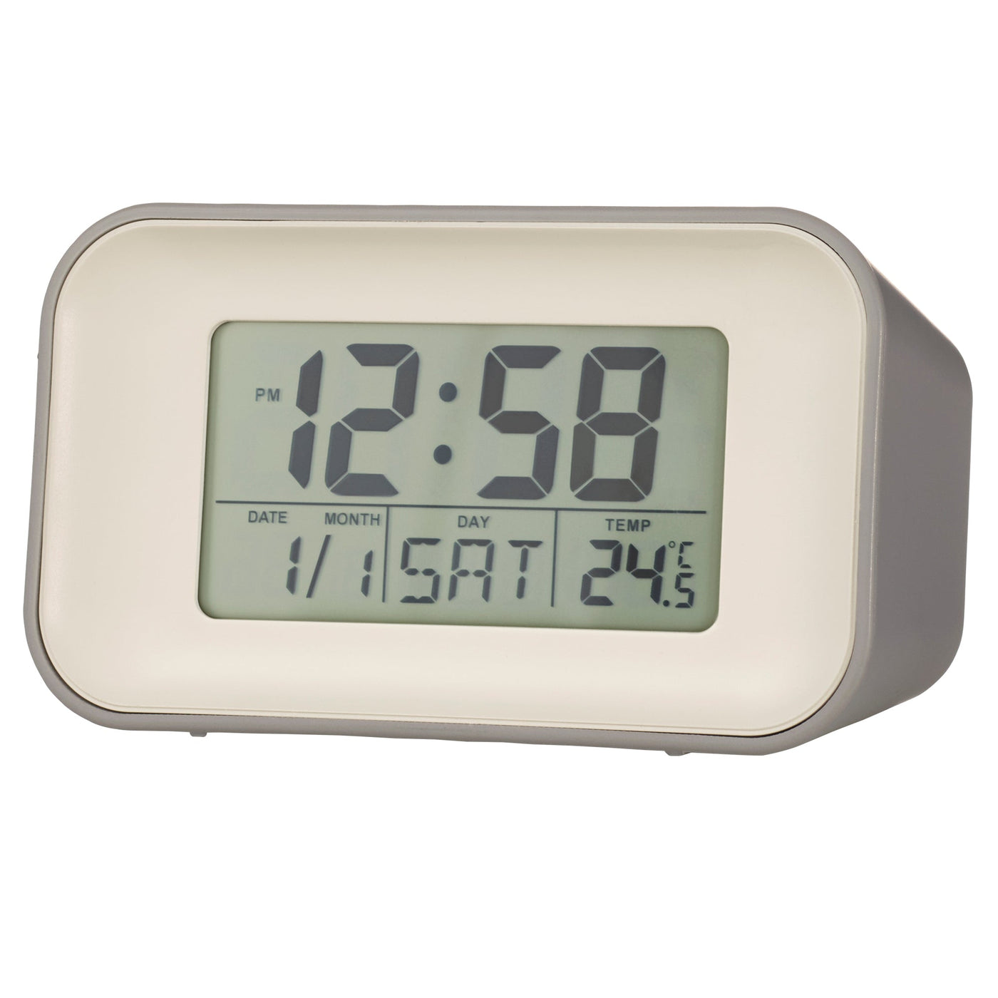 Acctim Alta Alarm Clock Owl Grey - timeframedclocks