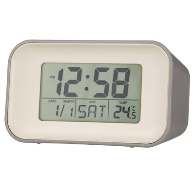 Acctim Alta Alarm Clock Owl Grey - timeframedclocks