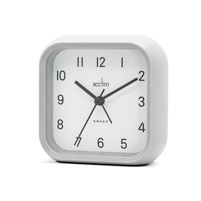 Acctim Carter Alarm Clock Light Grey - timeframedclocks