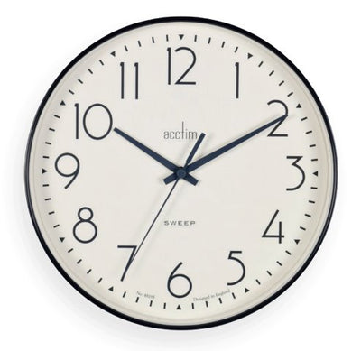 Acctim Earl Wall Clock Black *NEW* - timeframedclocks