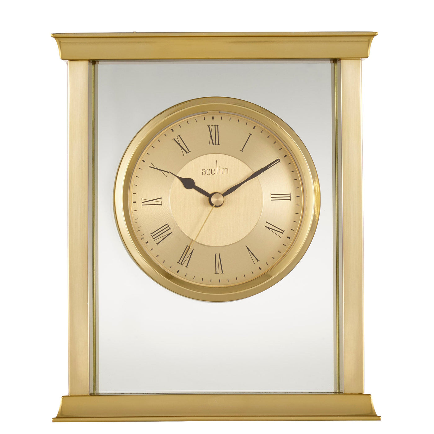 Acctim Halton Table Clock Gold - timeframedclocks