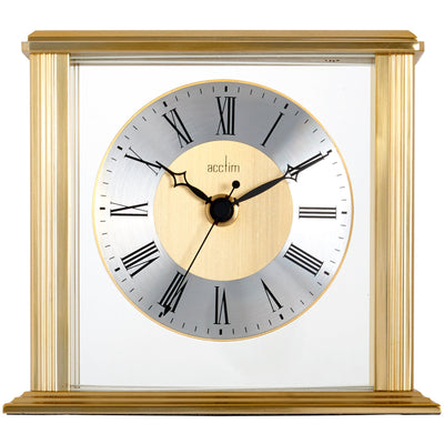 Acctim Hamilton Table Clock Brass - timeframedclocks