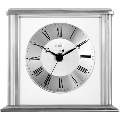 Acctim Hamilton Table Clock Silver - timeframedclocks