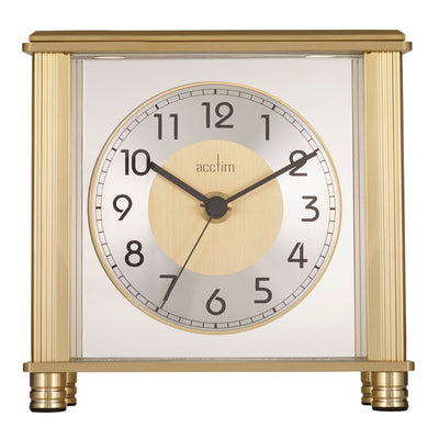 Acctim Hampden Table Clock Brass *STOCK DUE JUNE* - timeframedclocks