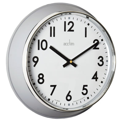 Acctim Kensworth Wall Clock Silver Mist - timeframedclocks