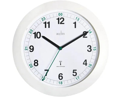 Acctim Milan Radio Controlled Wall Clock White *NEW* - timeframedclocks