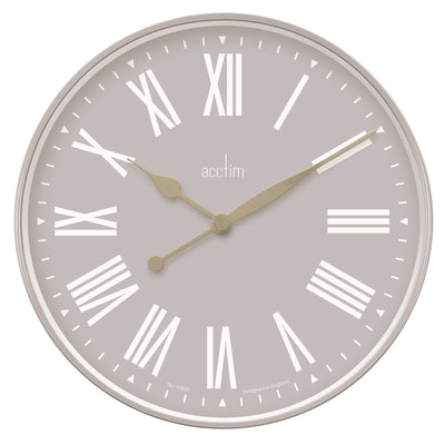 Acctim Northfield Wall Clock Taupe - timeframedclocks