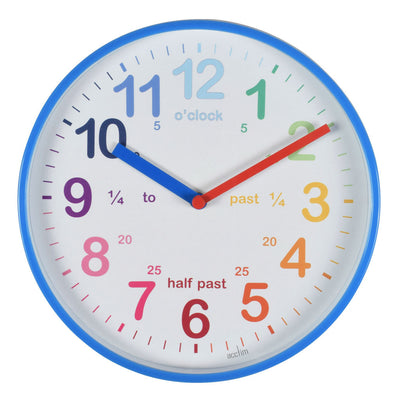 Acctim Wickford Children's Wall Clock Blue - timeframedclocks