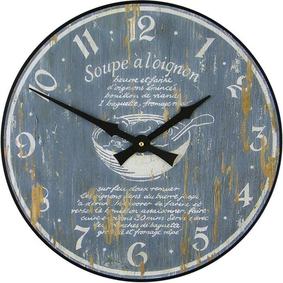 Roger Lascelles London. French Onion Soup Wall Clock - timeframedclocks