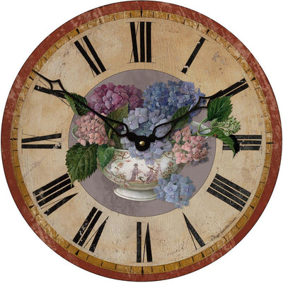 Roger Lascelles London. Hydrangeas Wall Clock - timeframedclocks