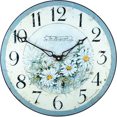 Roger Lascelles London. Wild Daisies French Wall Clock - timeframedclocks
