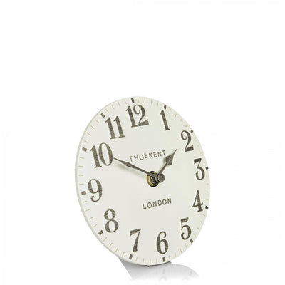 Thomas Kent London. Arabic Mantel Clock 6" (15cm) Limestone - timeframedclocks