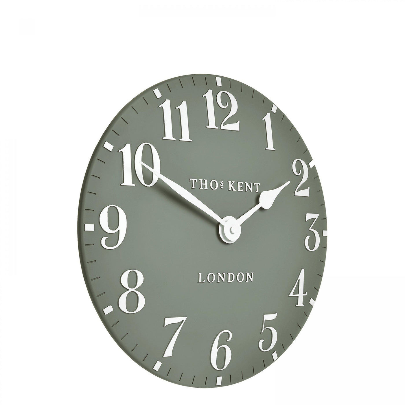 Thomas Kent London. Arabic Wall Clock 12" (31 cm) Seagrass - timeframedclocks