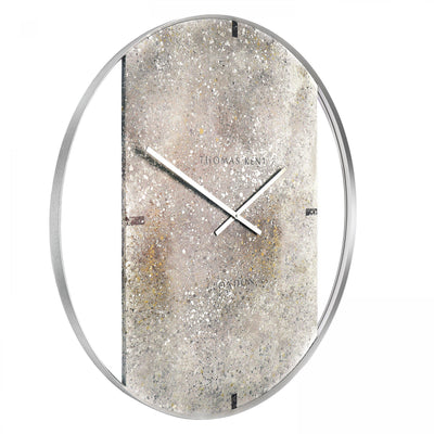 Thomas Kent London. Palladium Wall Clock 36" (92cm) Grey Silver - timeframedclocks