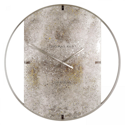Thomas Kent London. Palladium Wall Clock 36" (92cm) Grey Silver - timeframedclocks