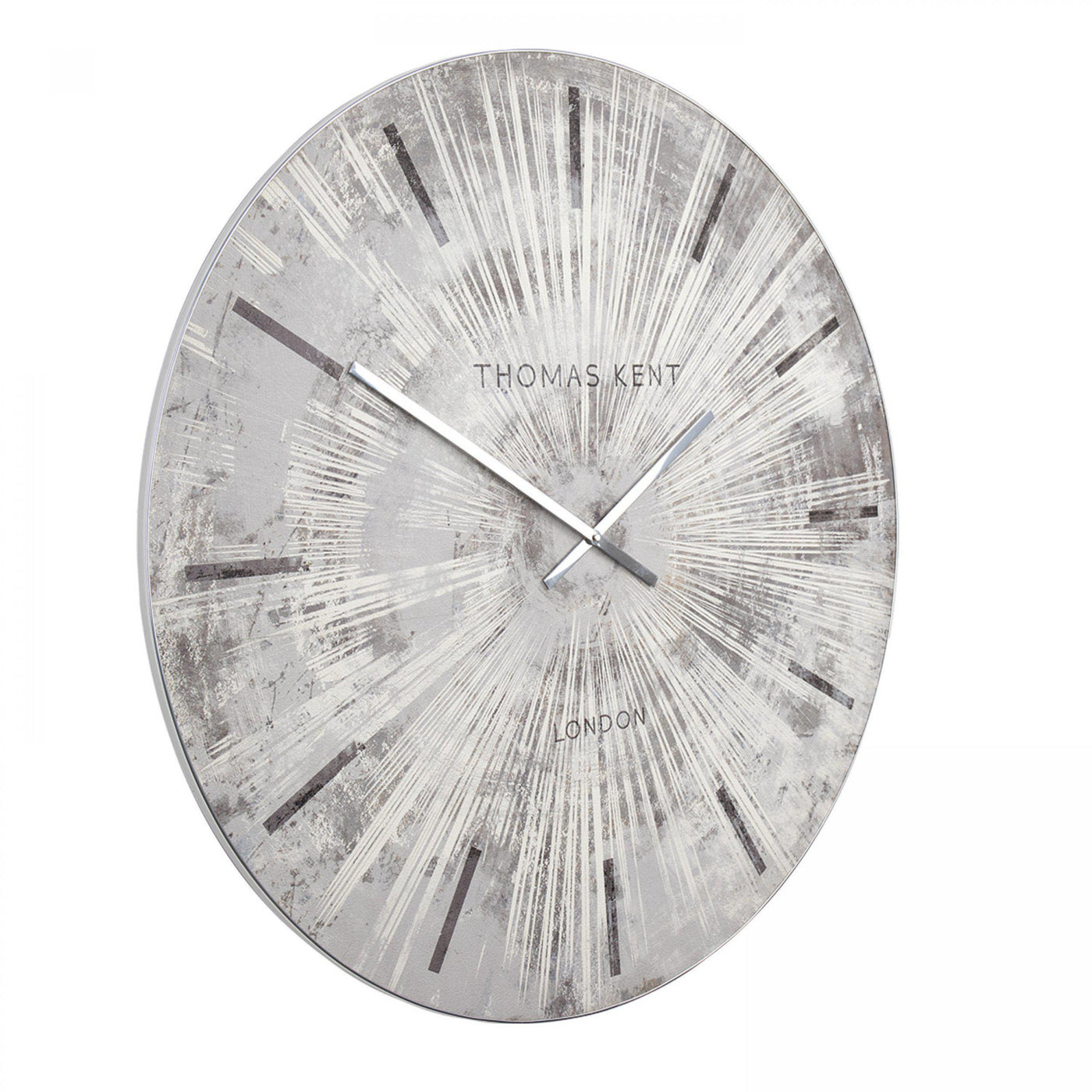 Thomas Kent London. Starburst Wall Clock 36" (92cm) Silver - timeframedclocks