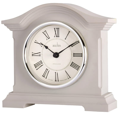 Acctim Cliffburn Table Clock Taupe *NEW* - timeframedclocks