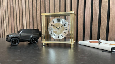 Acctim Hampden Table Clock Brass *STOCK DUE LATE JUNE* - timeframedclocks