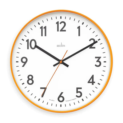 Acctim Hugo Wall Clock Tangerine Dream *NEW* - timeframedclocks