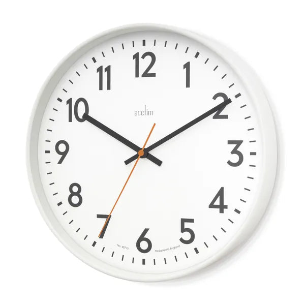Acctim Hugo Wall Clock White *NEW* - timeframedclocks