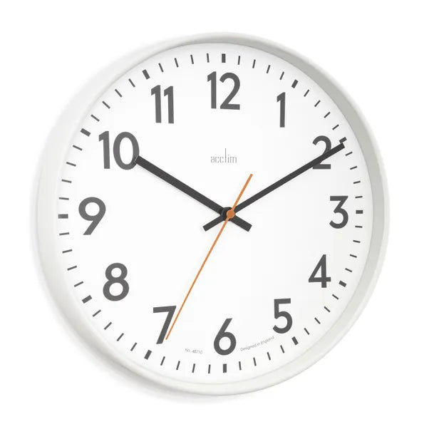Acctim Hugo Wall Clock White *NEW* - timeframedclocks