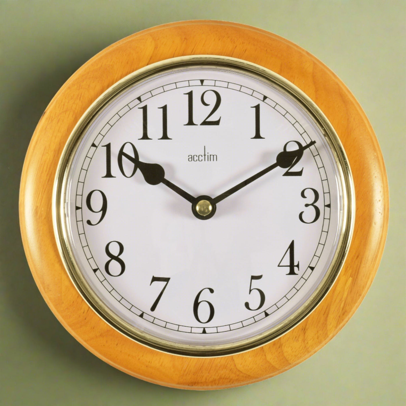Acctim Maine Wooden Wall Clock Cherry - timeframedclocks