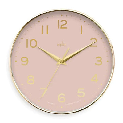 Acctim Rand Wall Clock Gold/Pink *NEW* - timeframedclocks
