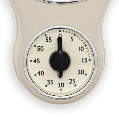 Acctim Retro Style Kitchen Time Mechanical Clock & Timer Cream - timeframedclocks