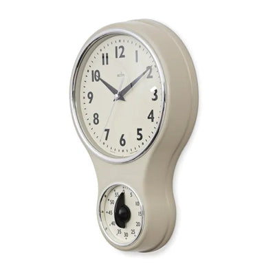 Acctim Retro Style Kitchen Time Mechanical Clock & Timer Cream *TO CLEAR* - timeframedclocks