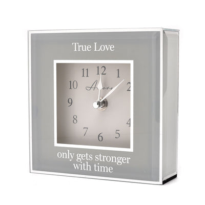 Amore by Juliana® Mirror Border Clock "True Love" *NEW* - timeframedclocks