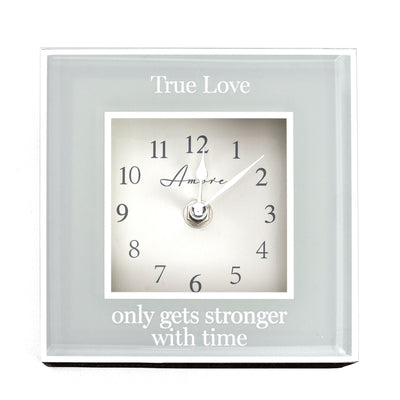 Amore by Juliana® Mirror Border Clock "True Love" - timeframedclocks