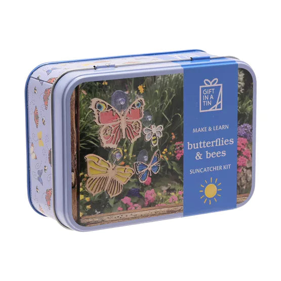 Apples To Pears®. Gift In A Tin. Butterflies & Bees Sun Catcher - timeframedclocks