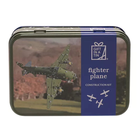 Apples To Pears®. Gift In A Tin. Fighter Plane - timeframedclocks