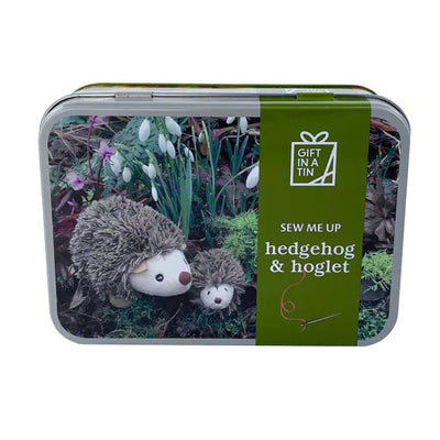 Apples To Pears®. Gift In A Tin. Sew Me Up Hedgehog & Hoglet - timeframedclocks