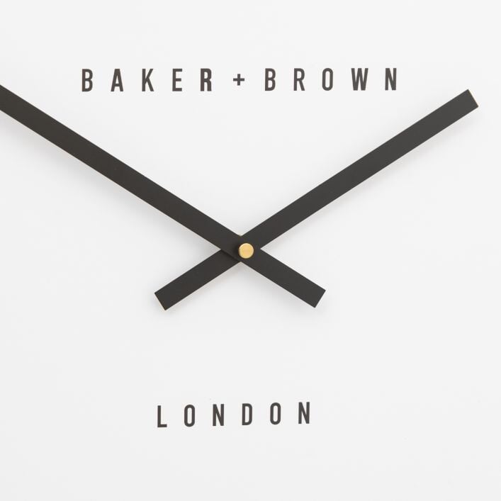 Baker & Brown London. Buxton Wall Clock Chrome 20" *NEW* - timeframedclocks