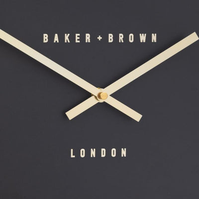 Baker & Brown London. Cambridge Wall Clock Black 16" *NEW* - timeframedclocks