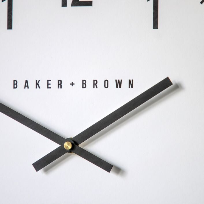 Baker & Brown London. Cambridge Wall Clock Dark Grey 16" *NEW* - timeframedclocks