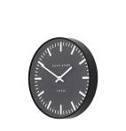 Baker & Brown London. Claremont Wall Clock Black 12" *NEW* - timeframedclocks