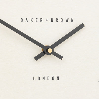 Baker & Brown London. Claremont Wall Clock Putty 12" *NEW* - timeframedclocks