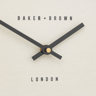 Baker & Brown London. Claremont Wall Clock Walnut 12" *NEW* - timeframedclocks