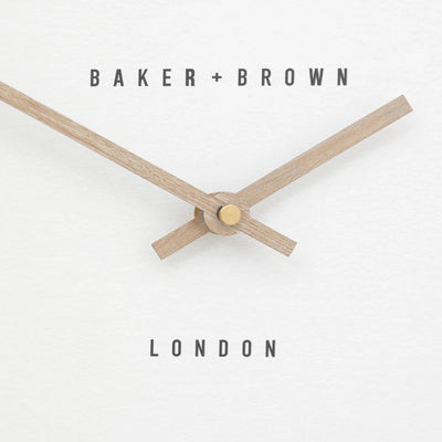 Baker & Brown London. Dunshalt Wall Clock Nordic Light Oak 12" *NEW PRE-ORDER DEL LATE MARCH* - timeframedclocks