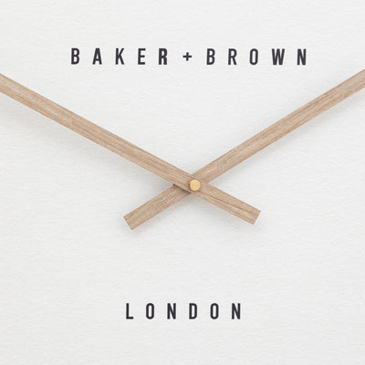 Baker & Brown London. Longstone Nordic Wall Clock Light Oak 20" *NEW* - timeframedclocks