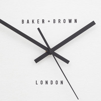 Baker & Brown London. Longstone Wall Clock Black 16" *NEW* - timeframedclocks