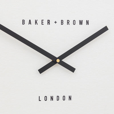 Baker & Brown London. Longstone Wall Clock Chrome 20" *NEW* - timeframedclocks