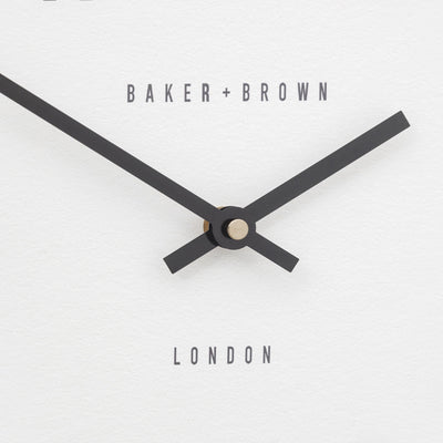 Baker & Brown London. Norton Wall Clock Putty 12" *NEW* - timeframedclocks