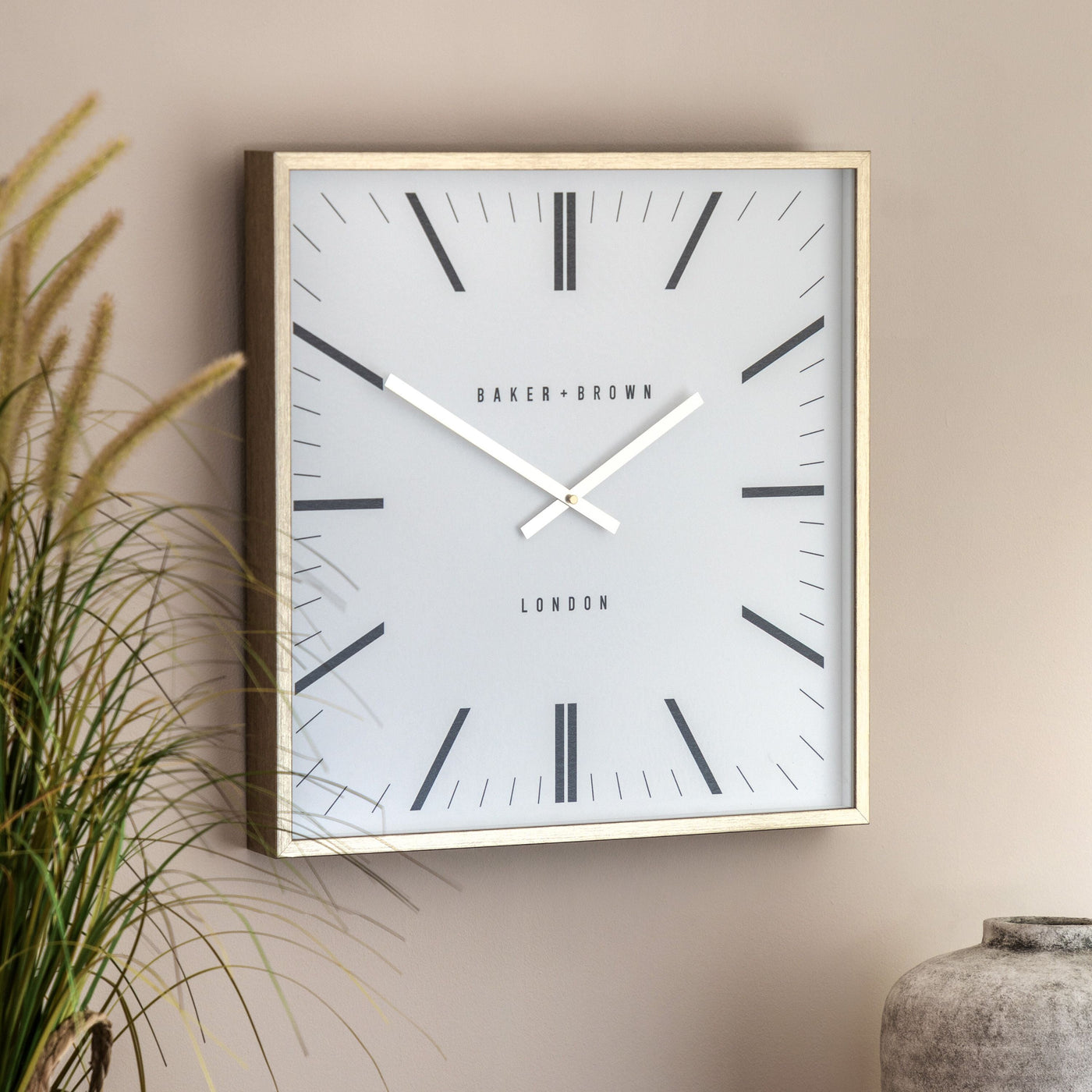 Baker & Brown London. Penhurst Wall Clock Gold 20" *NEW* - timeframedclocks